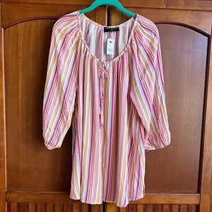NWT Lane Bryant Color Stripe Blouse